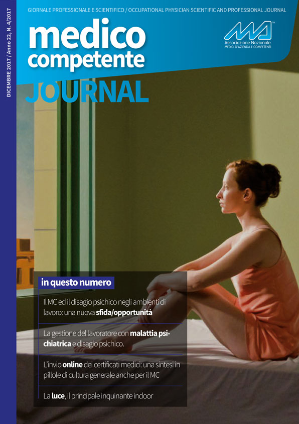 Risultati immagini per MEDICO COMPETENTE JOURNAL 